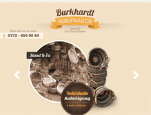 Tablet Screenshot of burkhardt-korbwaren.de